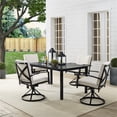 thumbnail image 2 of Crosley Furniture Kaplan 5 Piece Metal Outdoor Dining Set in Oatmeal, 2 of 18