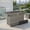 Gray, variant on Spaco 44.5" Propane Fire Pit Table with Woven PE Rattan & Stainless Steel Burner, 2-in-1 Outdoor Coffee Table, 50,000 BTU, CSA-Certified, Brown Finish