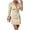Khaki, variant on Lovskoo Women's Work Dresses Business Long Sleeve Belted Double Breasted Blazer Dress White
