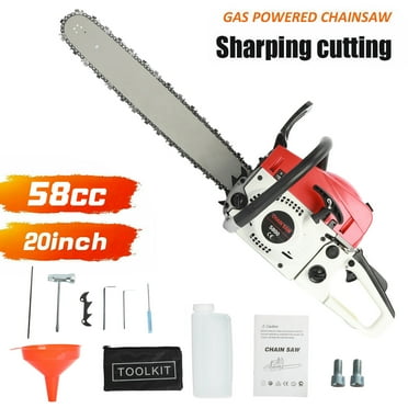Aqyh Gas Chainsaw, 20 inch 58-CC Chain Saws for Trees, Gas Powered 3.2-HP 2-Cycle Cordless Wood Cutting Machine