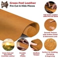 thumbnail image 3 of ELW Grass Fed Leather 8-10 oz. 3-4mm Heavy Duty Pre-Cut 2 PCS 12"x12" Tobacco Brown Full Grain Cowhide for Tooling, Carving, Holsters, Belts, Bags, Boots, Shoes, Repair, Knife Sheaths, Furniture, 3 of 7