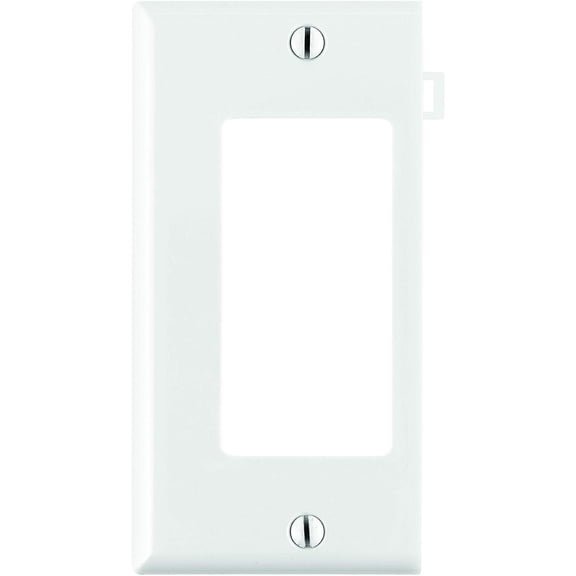Leviton Decora GFCI Sectional Wall Plate - 1-Gang, Thermoplastic Nylon, White