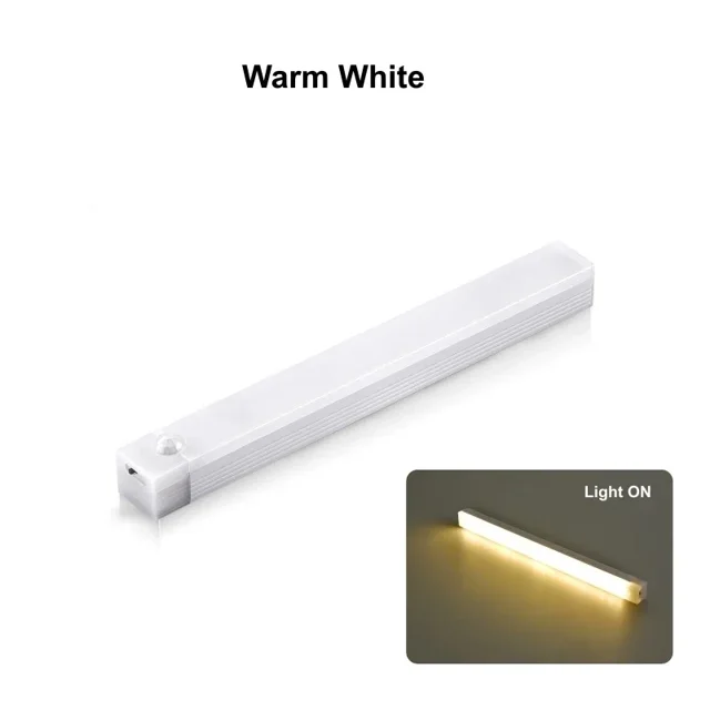 Luz LED nocturna con Sensor de movimiento, barra de inducción recargable, lámpara magnética inalámbrica portátil para armario, cocina, habitación y mesita de noche