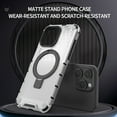 thumbnail image 4 of Compatible with iPhone 11 Pro Max Case, Slim Soft TPU Hard PC Phone Cases Fit for iPhone 11 Pro Max Compatible with MagSafe Magnetic Function Rotating Ring Kickstand Stand Matte Case, Black, 4 of 11