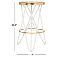 thumbnail image 6 of SAFAVIEH Lorna Mid-Century Retro Gold Leaf Counter Stool, White, 6 of 8