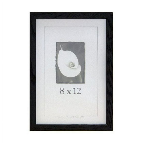 Frame USA 8" x 12" Glass/Wood Picture Frames, Black