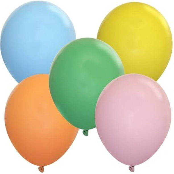 Balloons and Weights 2168 9&quot; Pastel Assorti Couleur Ballons 144 pc pak de 5