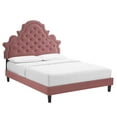 thumbnail image 2 of Modway Gwyneth Tufted Performance Velvet Full Platform Bed in Dusty Rose, 2 of 10