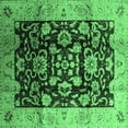 thumbnail image 1 of Ahgly Company Indoor Square Oriental Emerald Green Traditional Area Rugs, 3' Square, 1 of 4