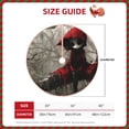 thumbnail image 2 of Balery Dark Red Hooded Girl Printed Christmas Tree Skirt , Merry Christmas Party Christmas Tree Decoration,Adjustable Tree Skirt-36", 2 of 6