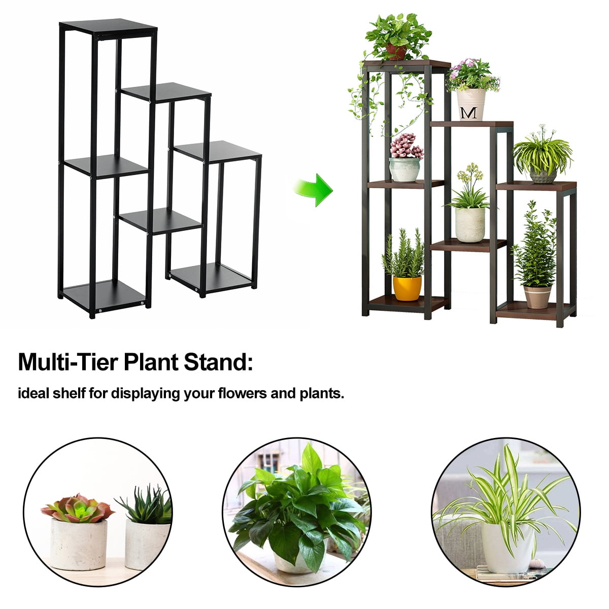 Multi Tier Flower Plant Display Stand Indoor Outdoor for