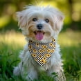 thumbnail image 2 of Dog Bandana 1 Pack,Black White Checker Sunflower Pattern Bandanas for Dogs,Cat Bandana,Small/ Large Dog Bandana 2 Size,Dog Bandanas, 2 of 6