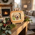 thumbnail image 4 of TV Shaped Wood Picture Frame Use Desktop And Hanging Photo Display Vintage TV Style Wooden Photo Frame For Home Decor Car Ornament, 4 of 7