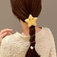 thumbnail image 5 of Cinta para el cabello tipo cordón telefónico, diadema alta para mujer, nueva cinta para el cabello tipo coleta, de cuero, elástica y con anillo elástico., 5 of 6