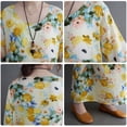 thumbnail image 2 of Vestido suelto vintage para mujer, manga larga, estampado, bolsillos laterales, vestido informa Abanopi Vestido de mujer, 2 of 7