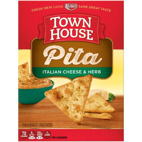 Keebler, Town House, Pita Oven Baked Crackers, Italian Cheese & Herb