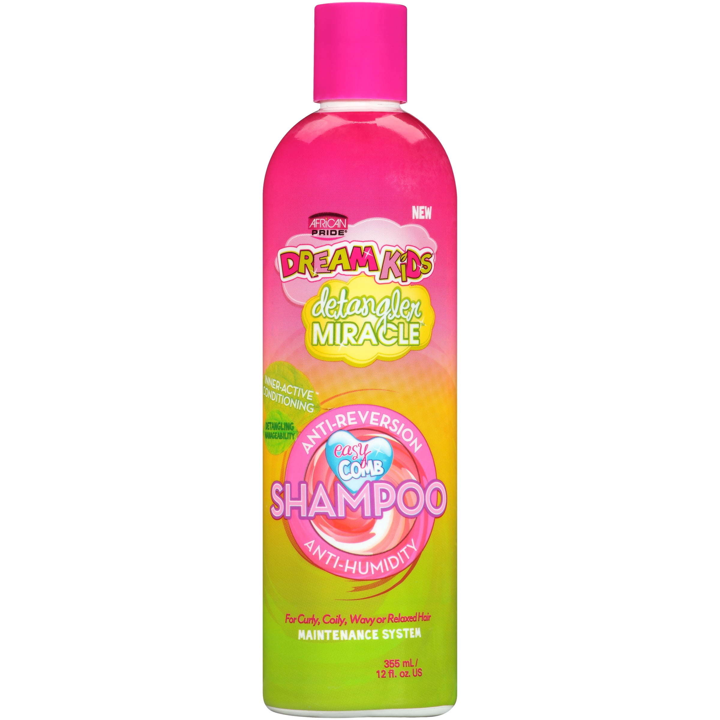 African Pride Dream Kids Detangler Miracle Anti-Reversion Anti-Humidity Shampoo 12 fl. oz. Bottle