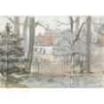 thumbnail image 2 of Jozef Israëls 18x14 Black Ornate Wood Framed Double Matted Museum Art Print Titled - Buitenhuis En Garden (1834 - 1911), 2 of 5