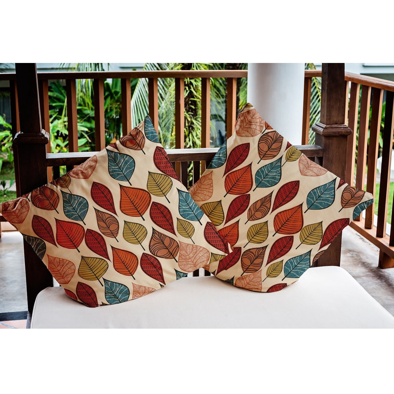 20" x 14" Simply Daisy Autumn Leaves Fall Polyester Indoor/Outdoor Pillow, Sienna Qty 1