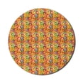 thumbnail image 1 of Colorful Mouse Pad for Computers, Pattern with 3D Vibrant Colored Ring Shapes on Grunge Striped Rainbow Background, Round Non-Slip Thick Rubber Modern Mousepad, 8" Round, Multicolor, by Ambesonne, 1 of 2