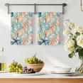thumbnail image 3 of Coastal Beach Kitchen Towels Set of 2, Nautical Summer Coral Starfish Shell Absorbent Dish Towels for Kitchen, Microfiber Hand Towel, Quick Drying Tea Towel for Cleaning Decorative Dishcloths, 3 of 7