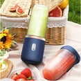 thumbnail image 4 of Mini exprimidor, mezclador de frutas USB con botella de agua, taza exprimidora, taza exprimidora de frutas para Azul, 4 of 9