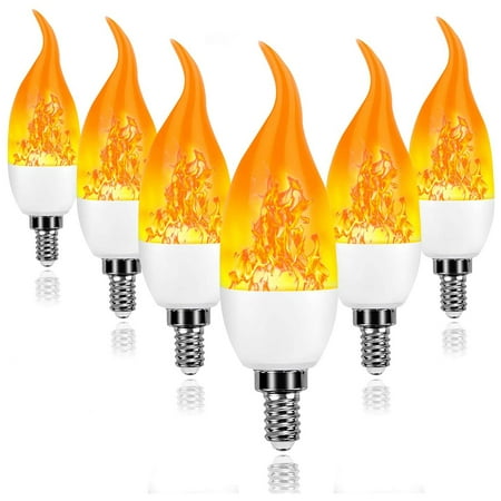 

E12/E14 LED Flame Flickering Bulb LED Fire Emulation Light E14 E12 Candle Lamp 3 Modes Lighting Creative Atmosphere Lamp Home Décor