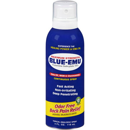 Blue-Emu Maximum Strength Back Relief Spray, 4 fl (Best Spray For Arthritis Pain)