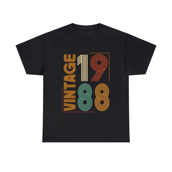 Vintage 1988 TShirt Men Limited Edition BDay 1988 Birthday Mens Shirt Plus Size Big and Tall