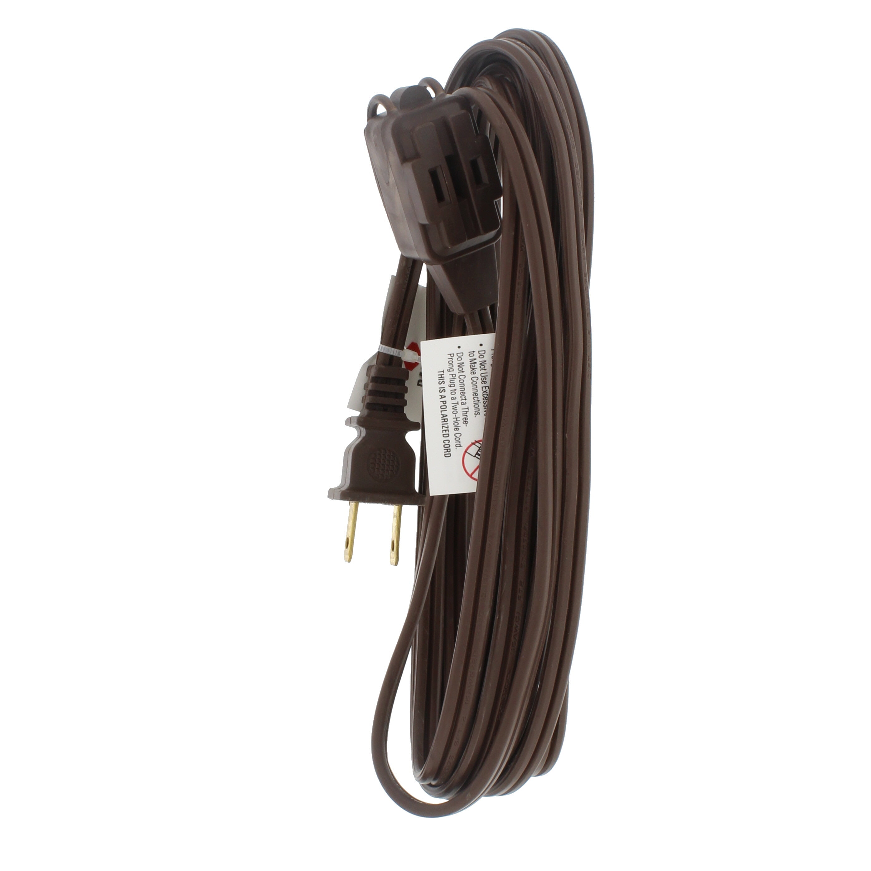 BrightWay Extension Cord 12', Brown 1 Pkg