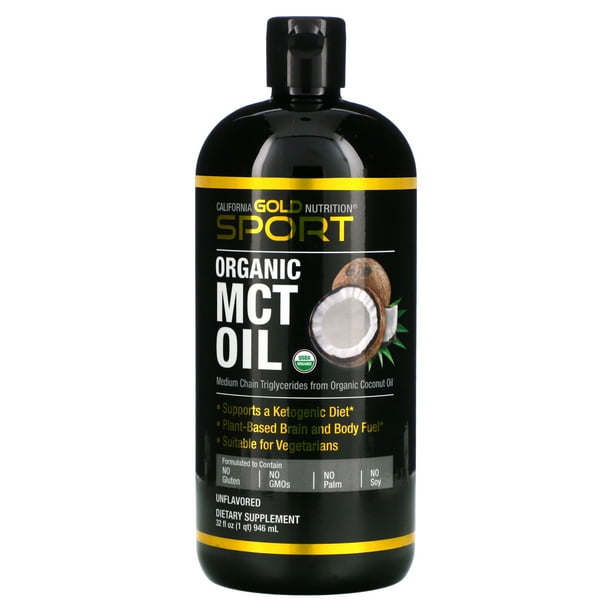 MCT Oil from Organic Coconut Oil, USDA Certified, Suitable for Vegans
