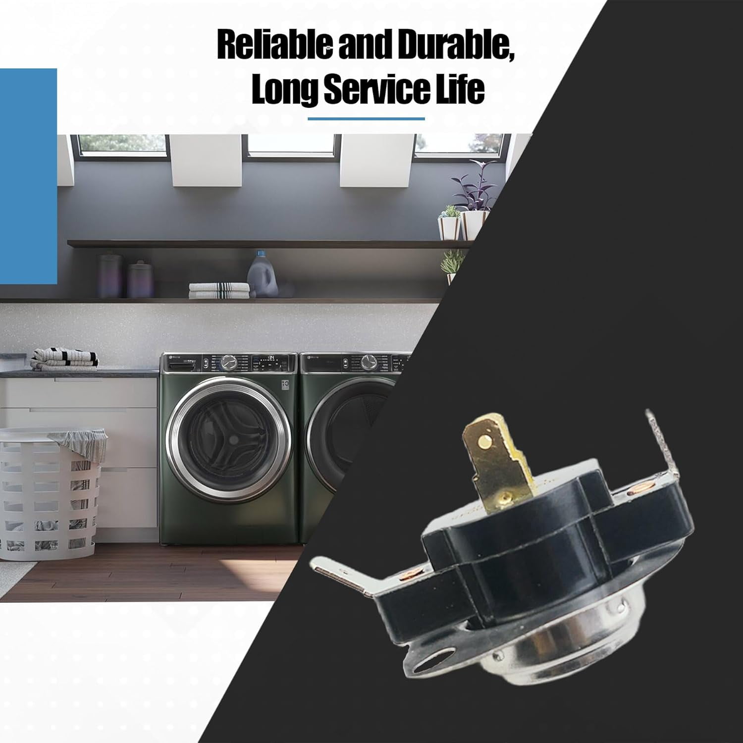 ABPETE Dryer Cycling Thermostat L135-10F Fit for GE for RCA for Hotpoint for Sears for Kenmore Dryers Replace WE04M0056 WE04M0216 WE4M317 WE4M56 276485 AP2042618 AH267949 EA267949 PS267949