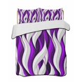 thumbnail image 2 of Quilts Full Size, Purple White Moire Soft Comforter Bedding Set for Bed, Modern Abstract Art Lightweight Quilted Bedspread with Pillow Cover(2 Pieces) for All Season, 78x90 Inch, 2 of 6