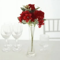 BalsaCircle 3 Bushes Red 14 in Artificial Flowers Silk Carnation Floral Bouquets Party Events Decorations Supplies