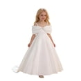 thumbnail image 5 of Fozruso Girls' Casual Dress Girls' Party Dress With Satin Bodice Sleeveless Bow Detail Wedding Birthday Dress,10-11 Years, 5 of 7