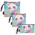 thumbnail image 2 of Haosy 3 Pack Reusable Ziploc Bags BPA Free Healthy Food Storage Bag Leakproof Sandwich Snack Freezer Bags Lovely Panda and Rainbow, 2 of 7