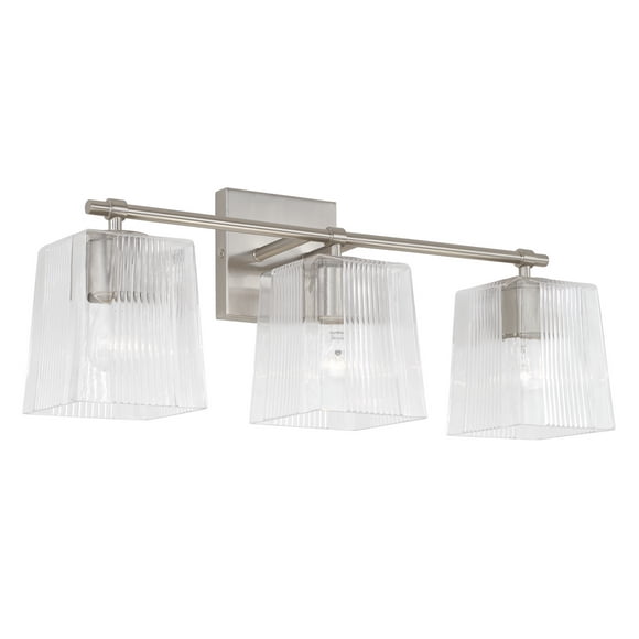 Capital Lighting Lexi 3-Light Vanity in Brushed Nickel, 23 Inch Wide