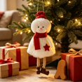 thumbnail image 5 of Feledorashia Christmas Plush Doll Ornament, Stuffed Holiday Tree Pendant, Soft Winter Character with Knit Details and Attached Hanging Loop, Cozy Decoration for Branches Garlands Shelves and Mantels, 5 of 6