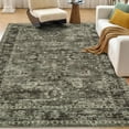 thumbnail image 2 of HOMERRY 5' x 7' Area Rug for Living Room Boho Vintage Floral Washable Indoor Carpet, Brown, 2 of 5