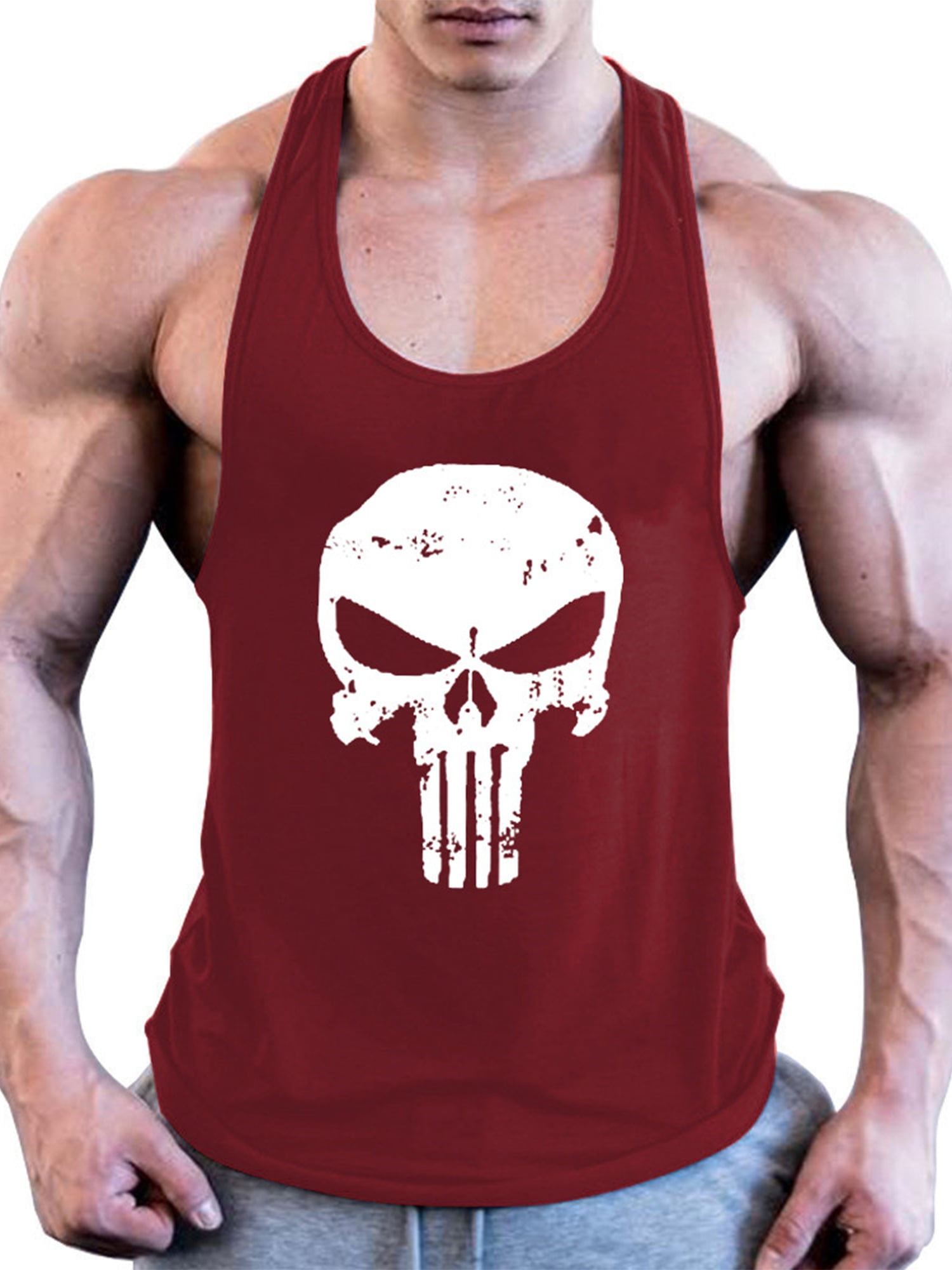 Details about   Men Gym Sports Vest Tank Tops Exercise Fitness Breathable Base Layer Tee Shirts 