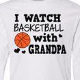 thumbnail image 4 of Inktastic I Watch Basketball with Grandpa Long Sleeve Youth T-Shirt, 4 of 5