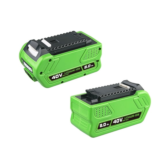 2 Packs 8.0Ah 40V 29462 Lithium Battery, Replacement for Greenworks Battery, Compatible with Greenworks 29252 20202 22262 25312 25322 20642 22272 27062 21242 Cordless Power Tools