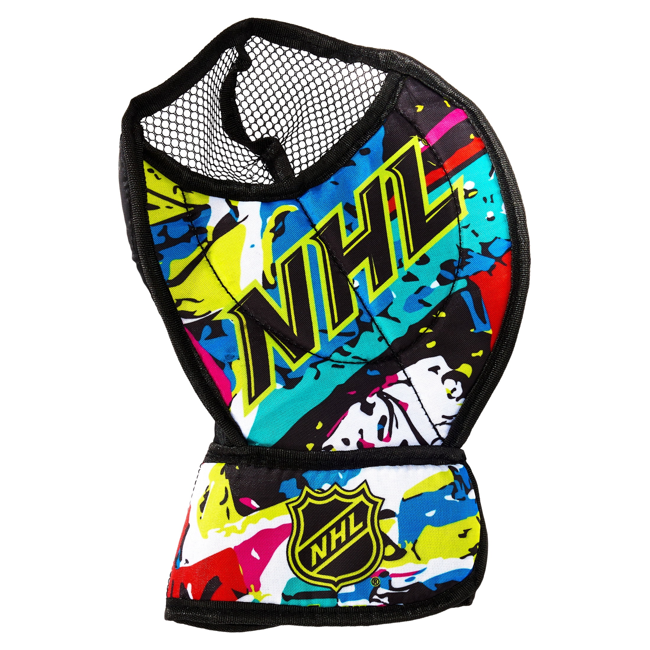 Franklin Sports NHL Youth Knee Hockey Goalie Pads + Helmet Set - Kids Knee + Mini Hockey Goalie Gear + Equipment - (2)  Leg Pads, Catch Glove, Blocker + Mask Included - Graffiti