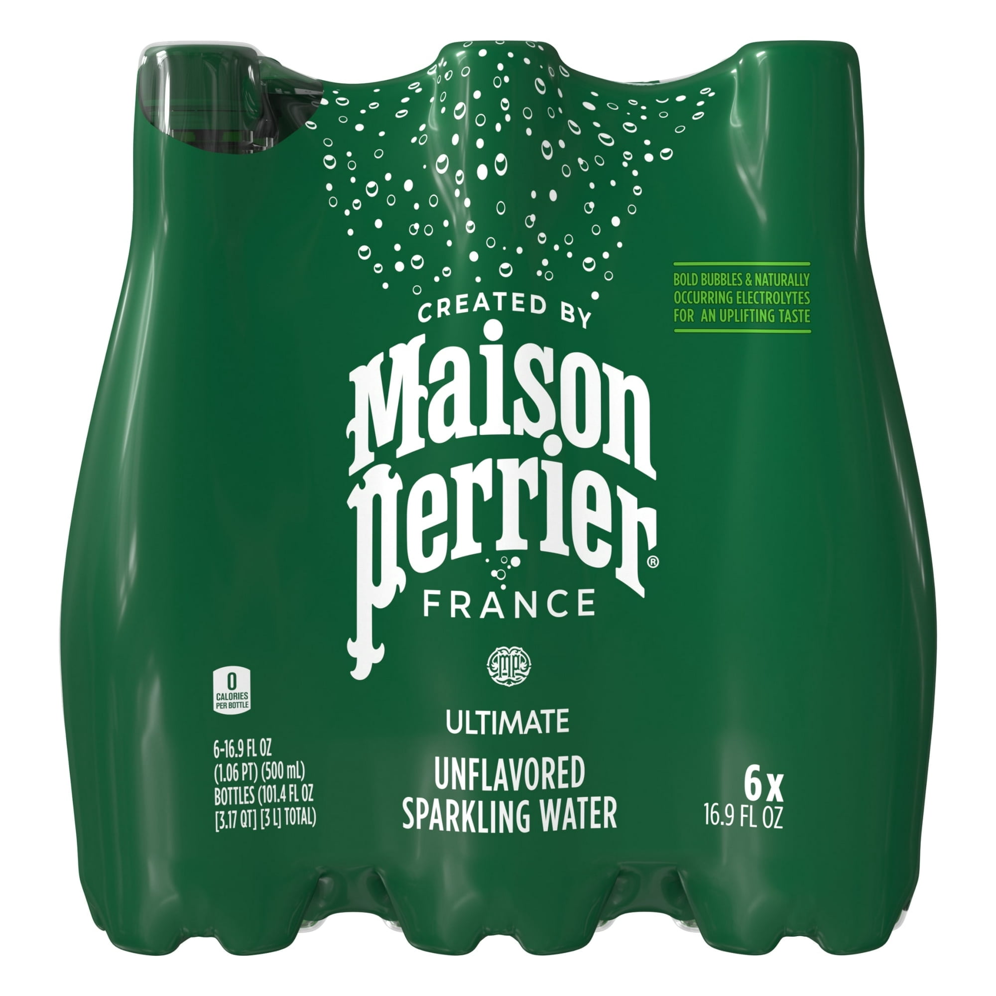 Maison Perrier Ultimate Sparkling Water,  16.9 fl oz, 6 Pack Bottles (2pack)