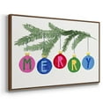 thumbnail image 3 of Colorful Christmas Collection A - Framed Gallery Wrapped Holiday Canvas - 25 x 37 - Rosewood Frame, 3 of 8