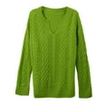 thumbnail image 4 of Women Fasion Solid Casual Pattern Sweater Long Sleeve Knit Sweater, 4 of 5