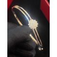 thumbnail image 3 of Pave 0.96 Cts Round Brilliant Cut Natural Diamonds Flower Bracelet In Hallmark 14K White Gold, 3 of 13