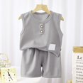 thumbnail image 2 of GXWEA 4T Outfits Boys Baby Boy Summer Outfit Toddler Baby Boy Summer Outfit Short Sleeve T Shirt Top And Casual Shorts Set Cute Clothes Grey 12-18 Months, 2 of 6