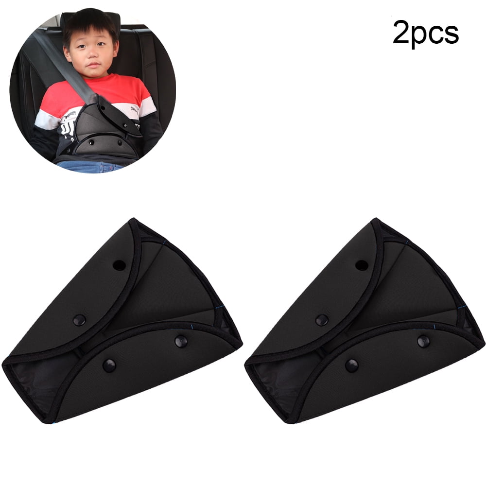 Seat Belt Adjuster for Kids,Keep Seatbelt Away from Childs Neck,Absorb Shocks,Suitable for All Cars and All Size of Seat Belt,2 Packs Red