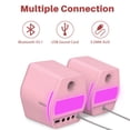 thumbnail image 5 of Altavoces Edifier G2000 de 32 W para PC, para juegos, PC de escritorio, portátil, Mac, altavoces de graves, Bluetooth, USB, entradas auxiliares de 3,5 mm, luces RGB, altavoces multimedia, color rosa, 5 of 5
